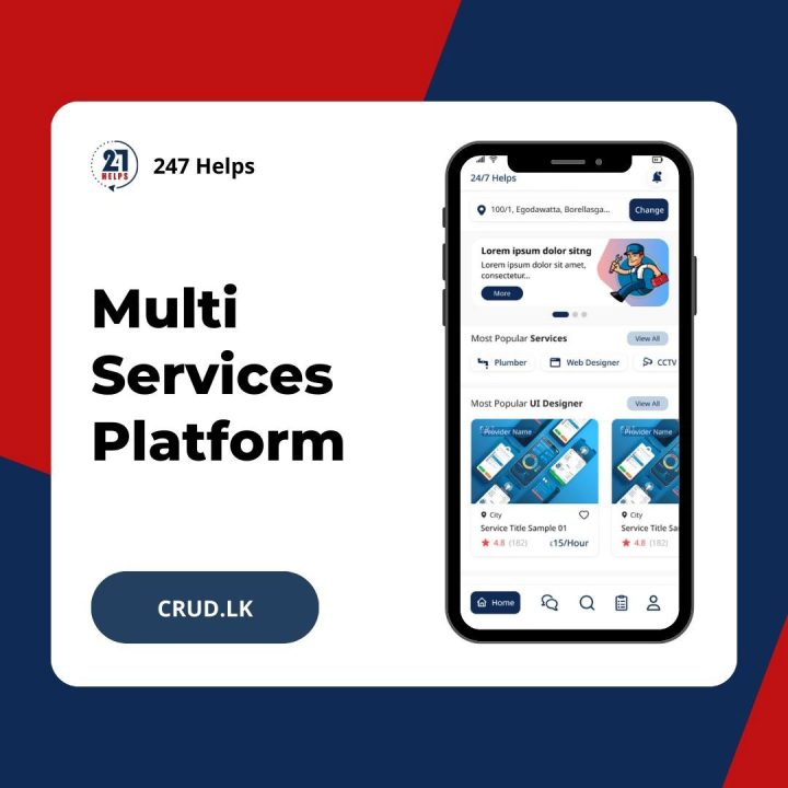 247 Helps Multi Services Platform Mobile UI UX Desigin CRUD Solutions