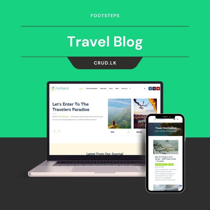 FootSteps Travel Blog web Design and Development CRUD Solutions