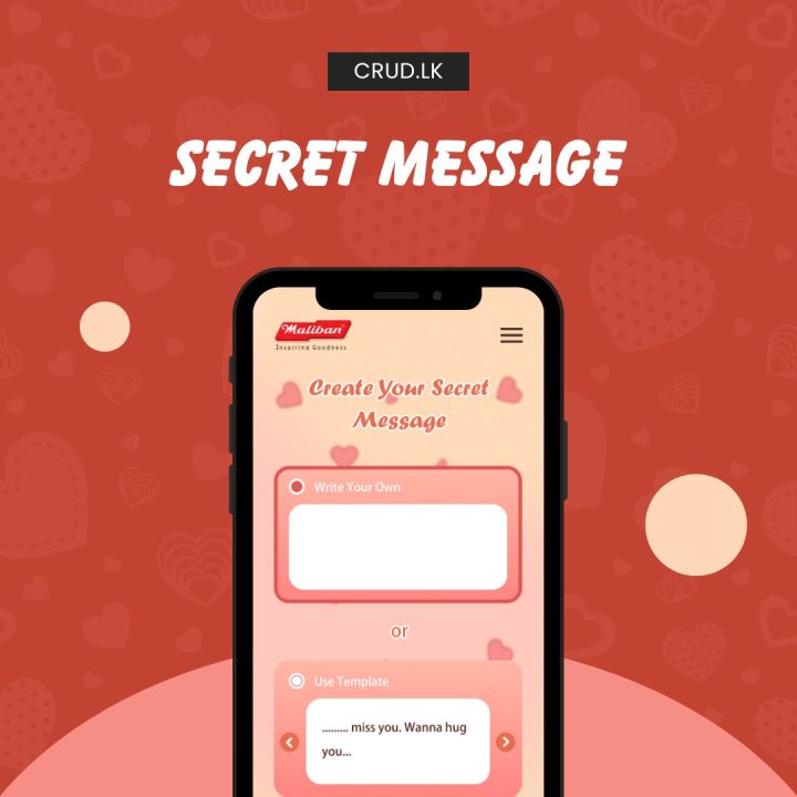 Maliban Chocolate Puff Secret Message Mobile UI UX Desigin CRUD Solutions